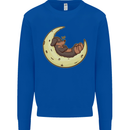 Dachshund Dog Moon Mens Sweatshirt Jumper Royal Blue