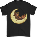 Dachshund Dog Moon Mens T-Shirt 100% Cotton Black