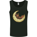 Dachshund Dog Moon Mens Vest Tank Top Black