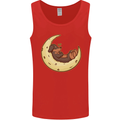 Dachshund Dog Moon Mens Vest Tank Top Red