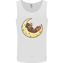 Dachshund Dog Moon Mens Vest Tank Top White