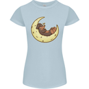 Dachshund Dog Moon Womens Petite Cut T-Shirt Light Blue