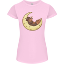 Dachshund Dog Moon Womens Petite Cut T-Shirt Light Pink