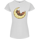 Dachshund Dog Moon Womens Petite Cut T-Shirt White