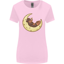 Dachshund Dog Moon Womens Wider Cut T-Shirt Light Pink
