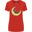 Dachshund Dog Moon Womens Wider Cut T-Shirt Red