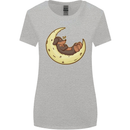 Dachshund Dog Moon Womens Wider Cut T-Shirt Sports Grey