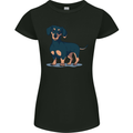 Dachshund Dog Womens Petite Cut T-Shirt Black