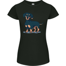 Dachshund Dog Womens Petite Cut T-Shirt Black