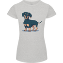 Dachshund Dog Womens Petite Cut T-Shirt Sports Grey