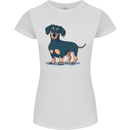 Dachshund Dog Womens Petite Cut T-Shirt White