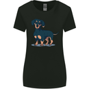 Dachshund Dog Womens Wider Cut T-Shirt Black