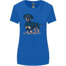 Dachshund Dog Womens Wider Cut T-Shirt Royal Blue