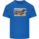 Dachshund Funny Hotdog Sausage Dog Mens Cotton T-Shirt Tee Top Royal Blue