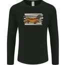Dachshund Funny Hotdog Sausage Dog Mens Long Sleeve T-Shirt Black