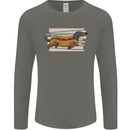Dachshund Funny Hotdog Sausage Dog Mens Long Sleeve T-Shirt Charcoal