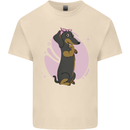 Dachshund Girl Dog Mens Cotton T-Shirt Tee Top Natural