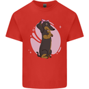 Dachshund Girl Dog Mens Cotton T-Shirt Tee Top Red