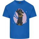 Dachshund Girl Dog Mens Cotton T-Shirt Tee Top Royal Blue