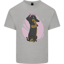 Dachshund Girl Dog Mens Cotton T-Shirt Tee Top Sports Grey