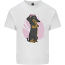 Dachshund Girl Dog Mens Cotton T-Shirt Tee Top White