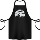 Dachshund Moon Silhouette Dog Cotton Apron 100% Organic Black