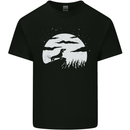Dachshund Moon Silhouette Dog Mens Cotton T-Shirt Tee Top Black
