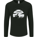 Dachshund Moon Silhouette Dog Mens Long Sleeve T-Shirt Black