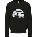 Dachshund Moon Silhouette Dog Mens Sweatshirt Jumper Black