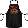 Dachshund With Mushrooms Dog Cotton Apron 100% Organic Black