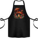 Dachshund With Mushrooms Dog Cotton Apron 100% Organic Black