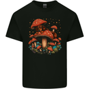 Dachshund With Mushrooms Dog Mens Cotton T-Shirt Tee Top Black