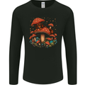 Dachshund With Mushrooms Dog Mens Long Sleeve T-Shirt Black