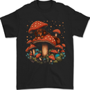 Dachshund With Mushrooms Dog Mens T-Shirt 100% Cotton Black