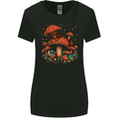 Dachshund With Mushrooms Dog Womens Wider Cut T-Shirt Black