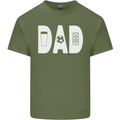 Dad Football Beer TV Funny Fathers Day Mens Cotton T-Shirt Tee Top Military Green