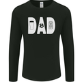 Dad Football Beer TV Funny Fathers Day Mens Long Sleeve T-Shirt Black