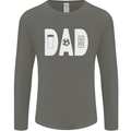 Dad Football Beer TV Funny Fathers Day Mens Long Sleeve T-Shirt Charcoal