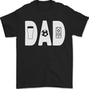 Dad Football Beer TV Funny Fathers Day Mens T-Shirt 100% Cotton Black