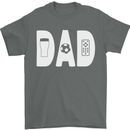Dad Football Beer TV Funny Fathers Day Mens T-Shirt 100% Cotton Charcoal
