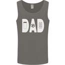 Dad Football Beer TV Funny Fathers Day Mens Vest Tank Top Charcoal