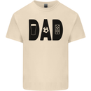 Dad Football TV Beer Funny Fathers Day Mens Cotton T-Shirt Tee Top Natural