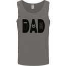 Dad Football TV Beer Funny Fathers Day Mens Vest Tank Top Charcoal