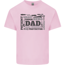 Dad Funny Fathers Day Smart Tough Hero Mens Cotton T-Shirt Tee Top Light Pink