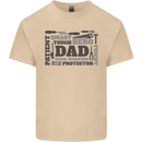 Dad Funny Fathers Day Smart Tough Hero Mens Cotton T-Shirt Tee Top Sand