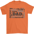 Dad Funny Fathers Day Smart Tough Hero Mens T-Shirt 100% Cotton Orange