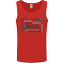 Dad Funny Fathers Day Smart Tough Hero Mens Vest Tank Top Red