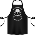 Dad With a Shovel Alibi Fathers Day Skull Cotton Apron 100% Organic Black