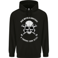 Dad With a Shovel Alibi Fathers Day Skull Mens 80% Cotton Hoodie Black