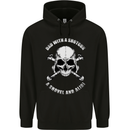 Dad With a Shovel Alibi Fathers Day Skull Mens 80% Cotton Hoodie Black